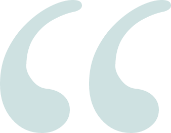 Ageless Smiles Dental Centre Large teal-colored opening quotation mark symbol on a transparent background.